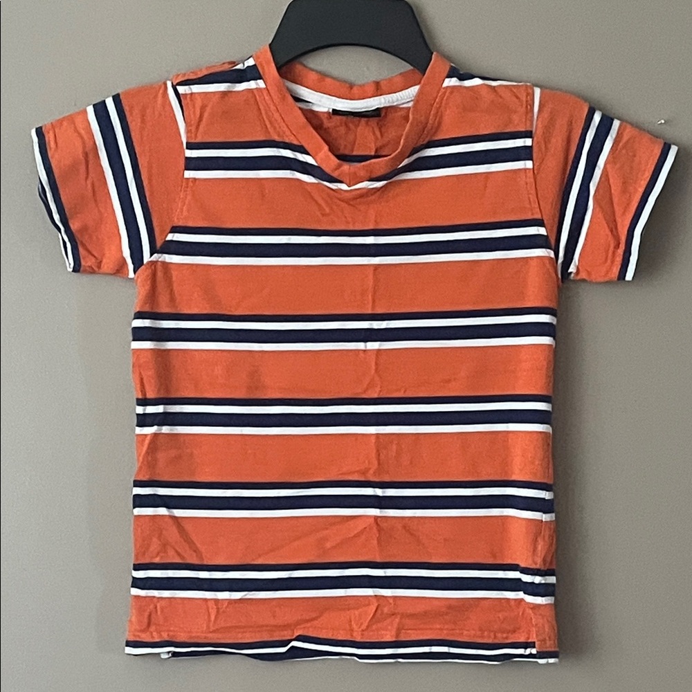 Vibrant Striped Orange Kids Tee